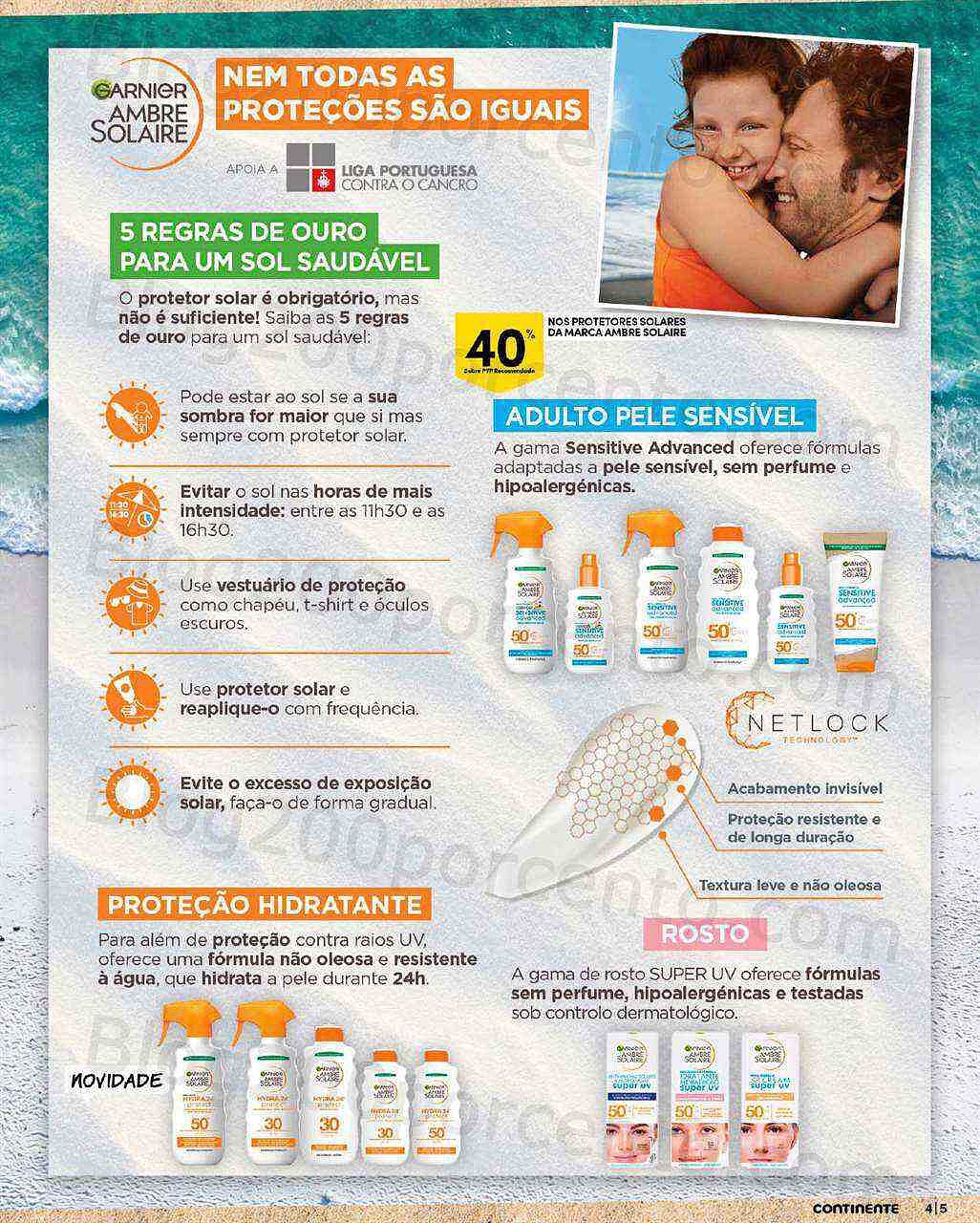 Antevisão Folheto CONTINENTE Beleza Verão Promoções de 19 a 31 julho