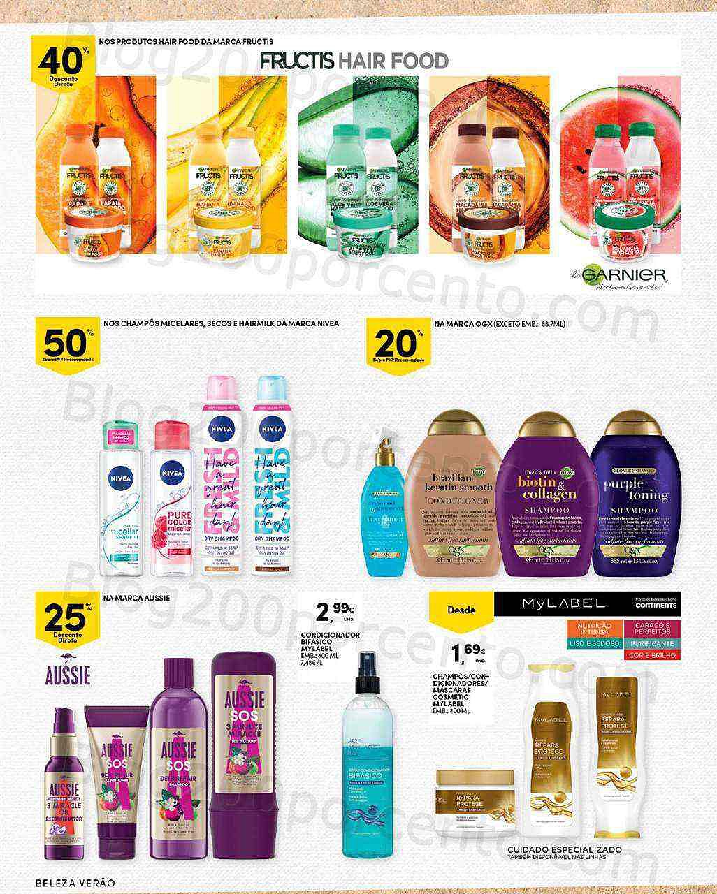 Antevisão Folheto CONTINENTE Beleza Verão Promoções de 19 a 31 julho