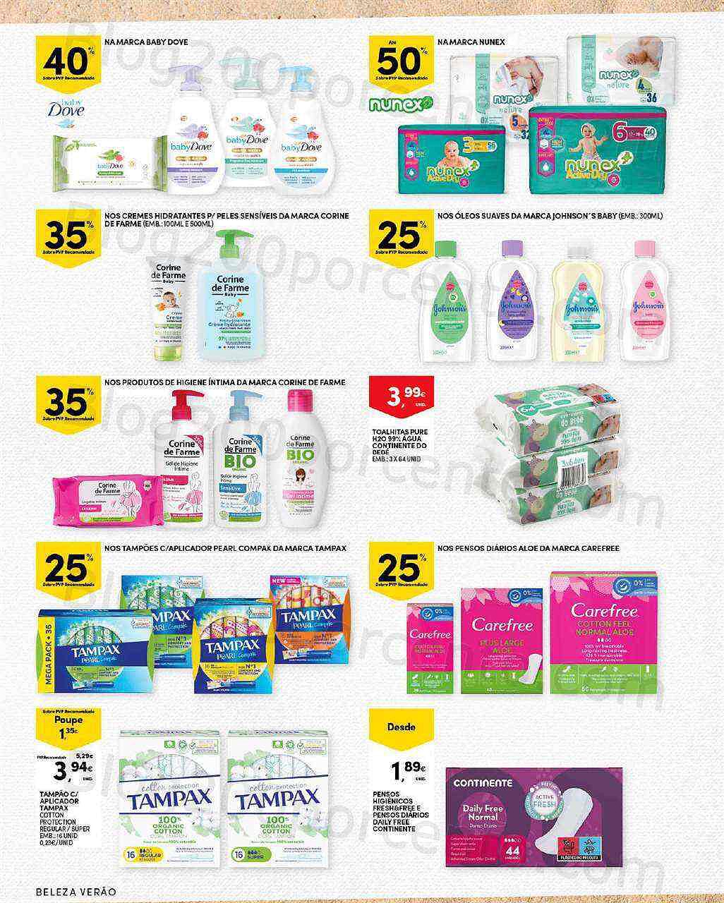 Antevisão Folheto CONTINENTE Beleza Verão Promoções de 19 a 31 julho