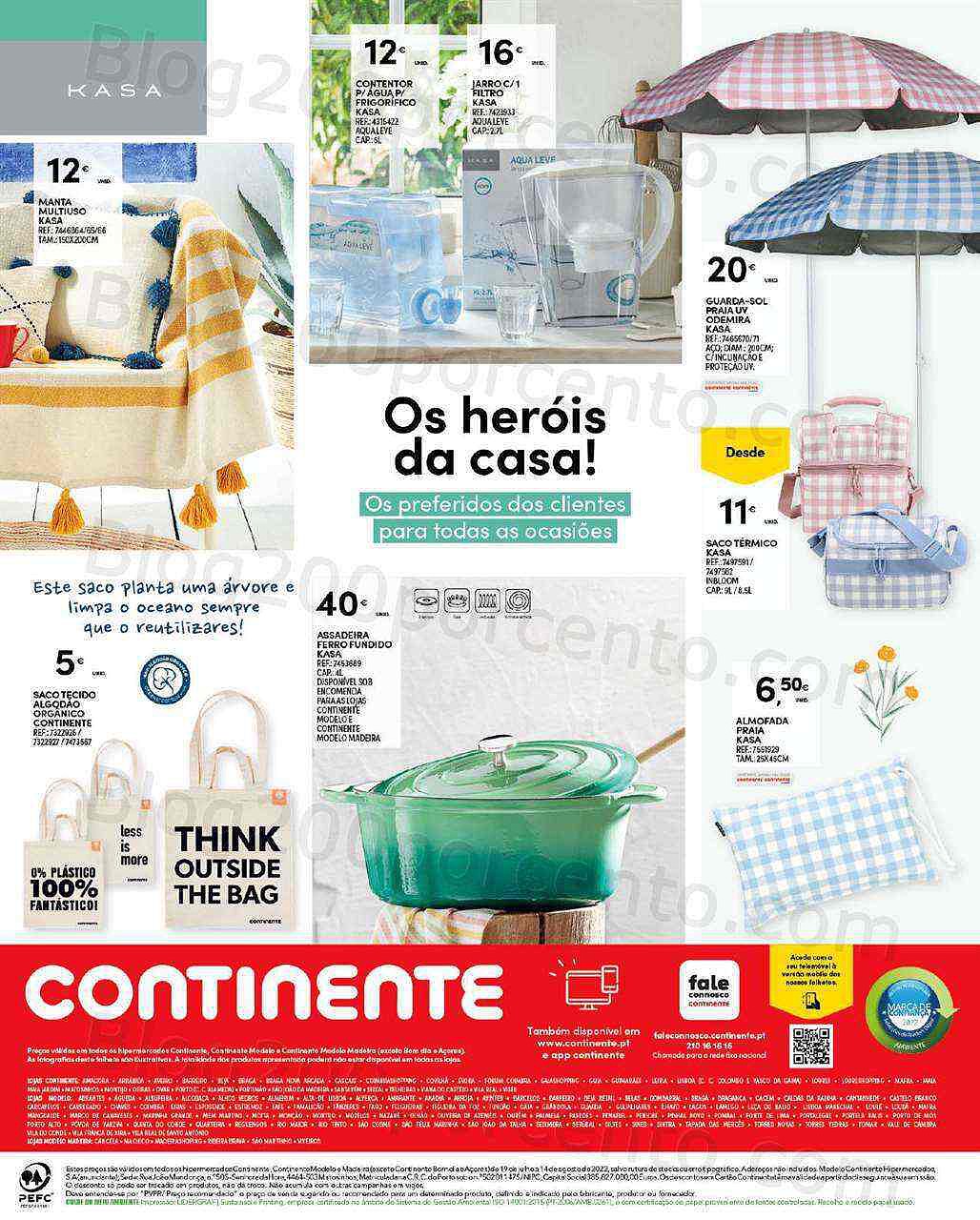 Antevisão Folheto CONTINENTE Casa Verão Promoções de 19 julho a 14 agosto