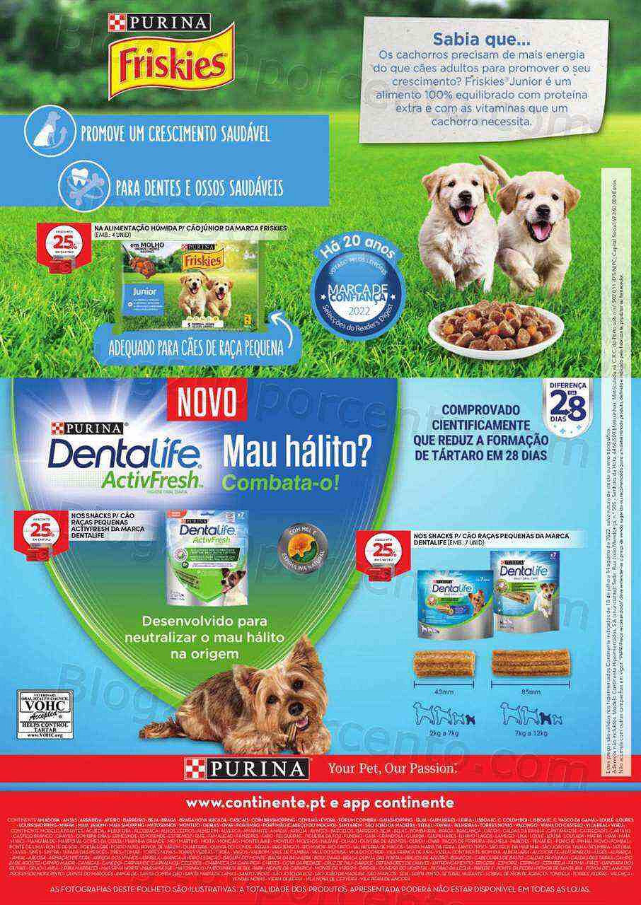 Antevisão Folheto CONTINENTE Pets Promoções a partir de 18 julho