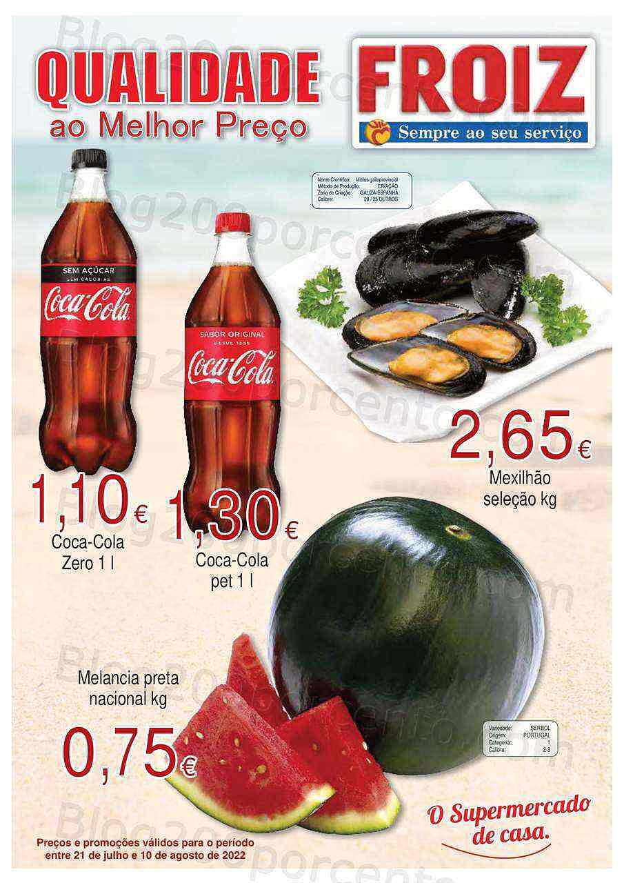 Antevisão Folheto FROIZ Promoções de 21 julho a 10 agosto
