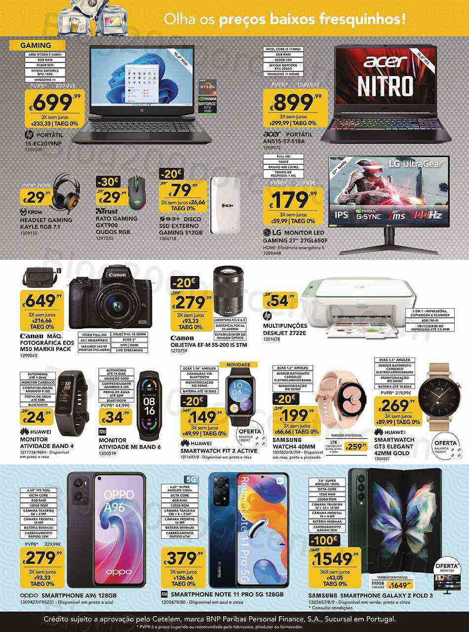 Antevisão Folheto RADIO POPULAR Tecnologia Promoções de 21 julho a 3 agosto