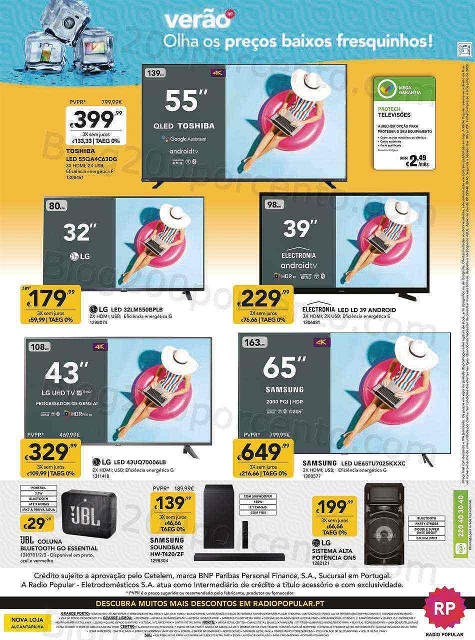 Antevisão Folheto RADIO POPULAR Tecnologia Promoções de 21 julho a 3 agosto