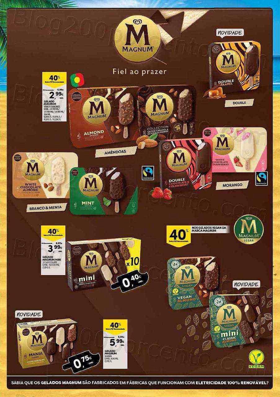 Antevisão Folheto CONTINENTE Especial Feira de Gelados Promoções de 2 agosto a 21 agosto