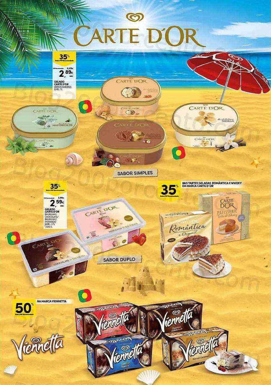 Antevisão Folheto CONTINENTE Especial Feira de Gelados Promoções de 2 agosto a 21 agosto