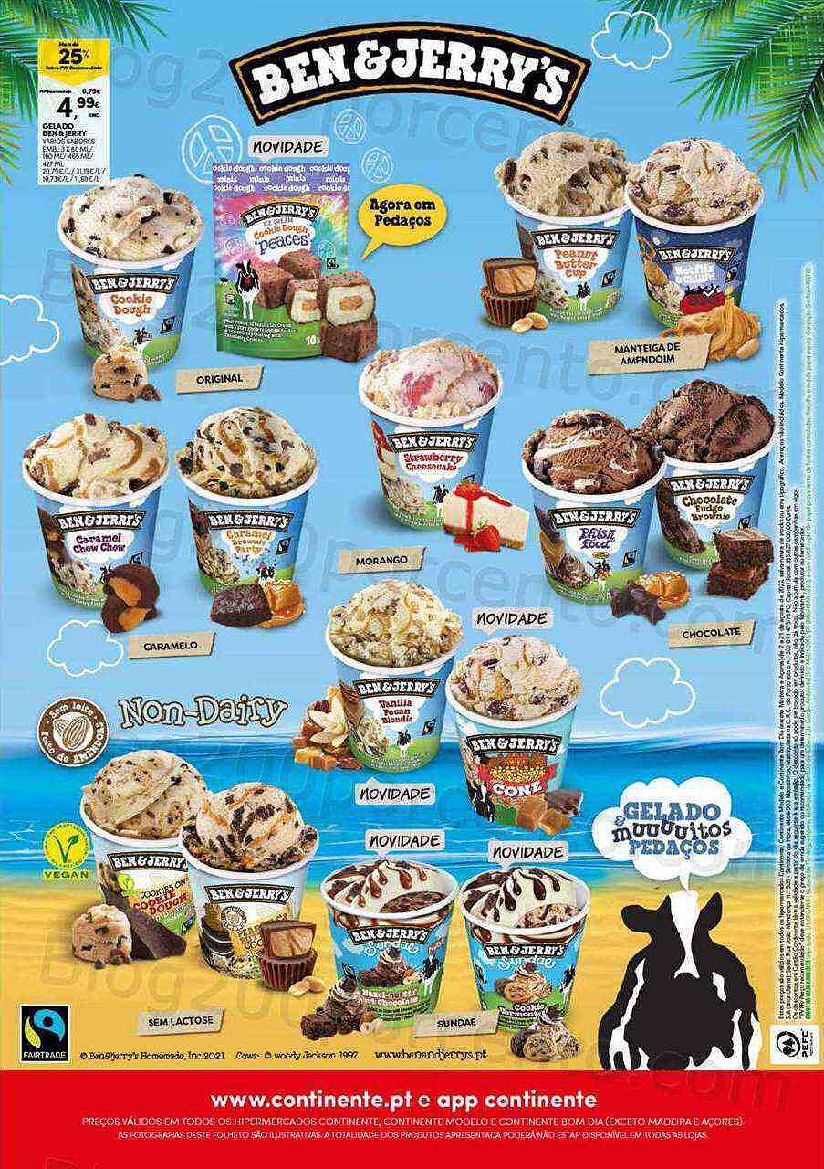 Antevisão Folheto CONTINENTE Especial Feira de Gelados Promoções de 2 agosto a 21 agosto