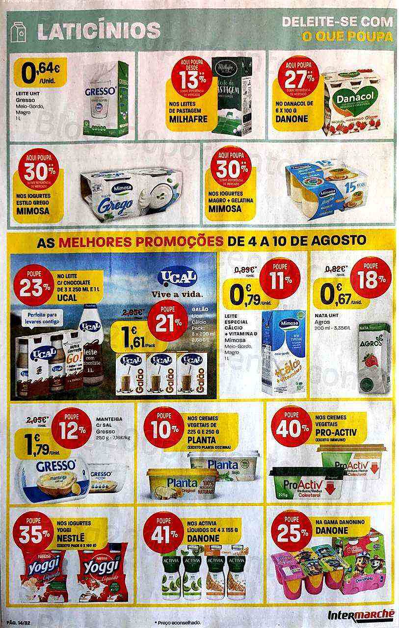 Antevisão Folheto INTERMARCHÉ Promoções de 4 agosto a 10 agosto