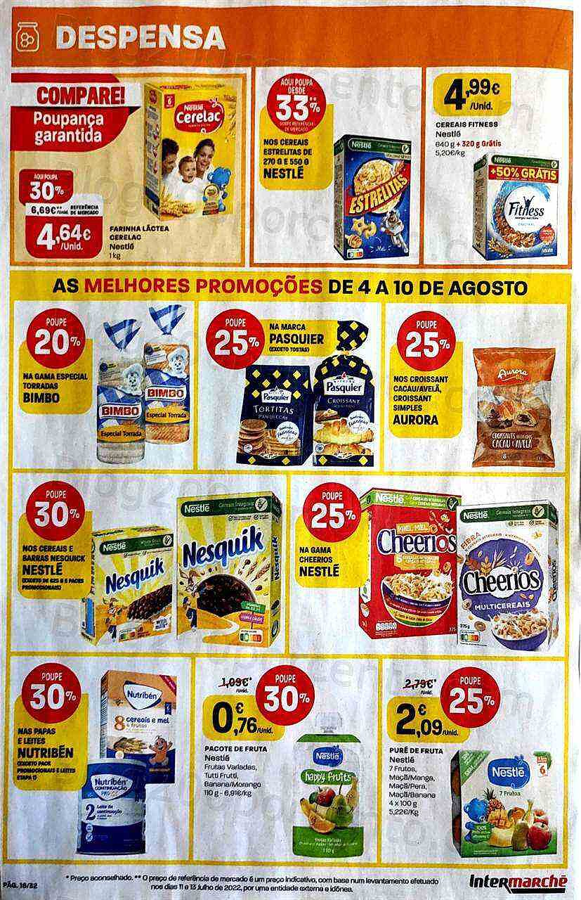 Antevisão Folheto INTERMARCHÉ Promoções de 4 agosto a 10 agosto