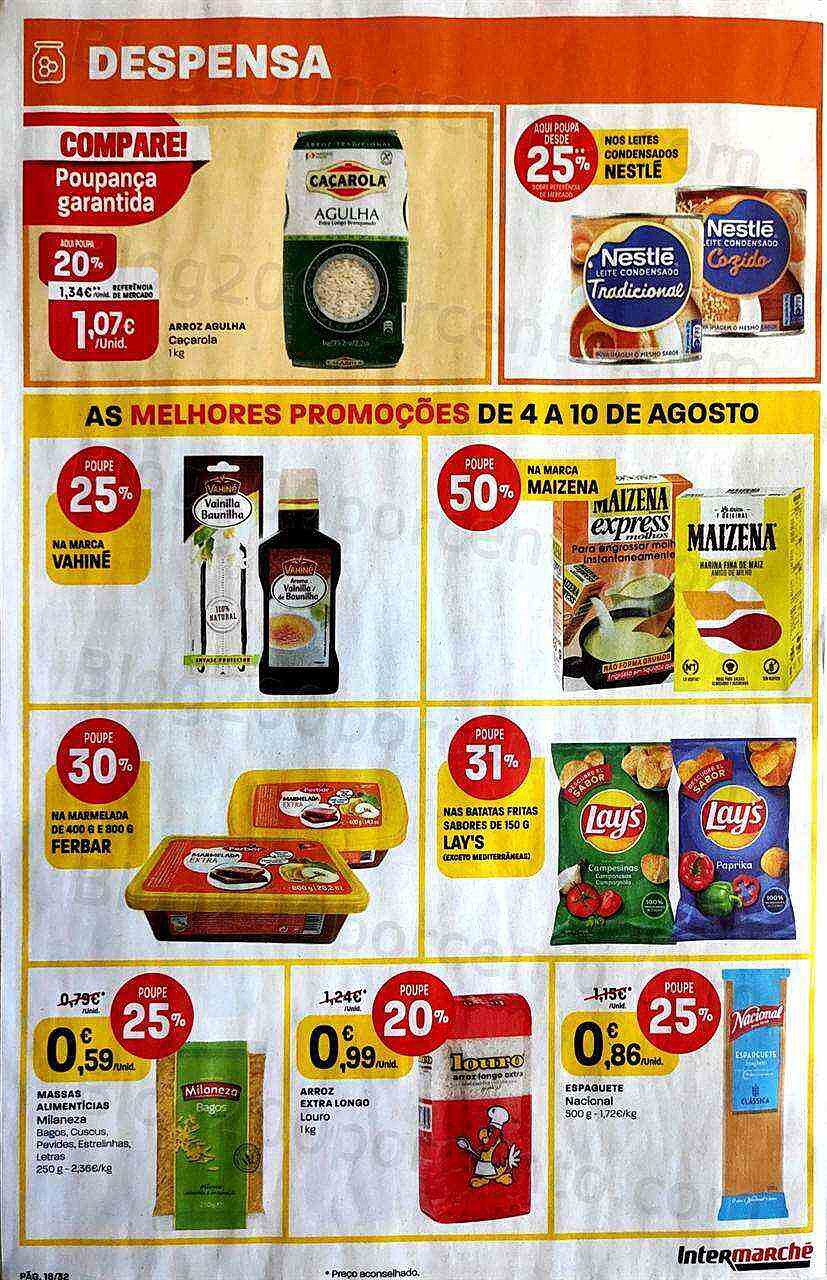 Antevisão Folheto INTERMARCHÉ Promoções de 4 agosto a 10 agosto