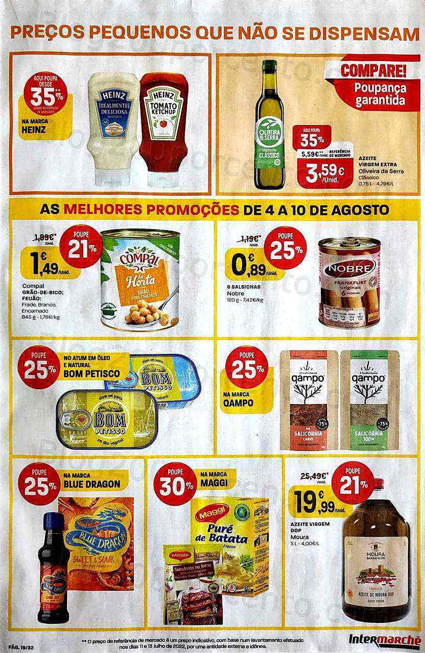 Antevisão Folheto INTERMARCHÉ Promoções de 4 agosto a 10 agosto