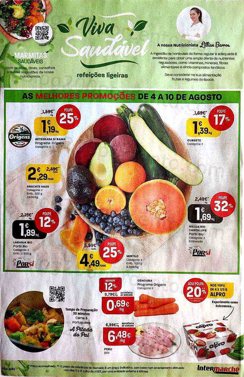 Antevisão Folheto INTERMARCHÉ Promoções de 4 agosto a 10 agosto