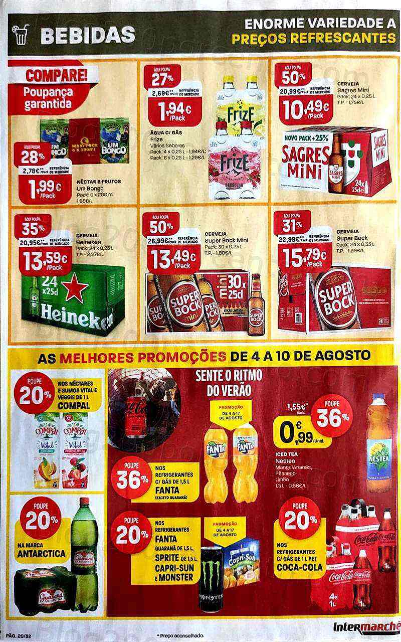 Antevisão Folheto INTERMARCHÉ Promoções de 4 agosto a 10 agosto