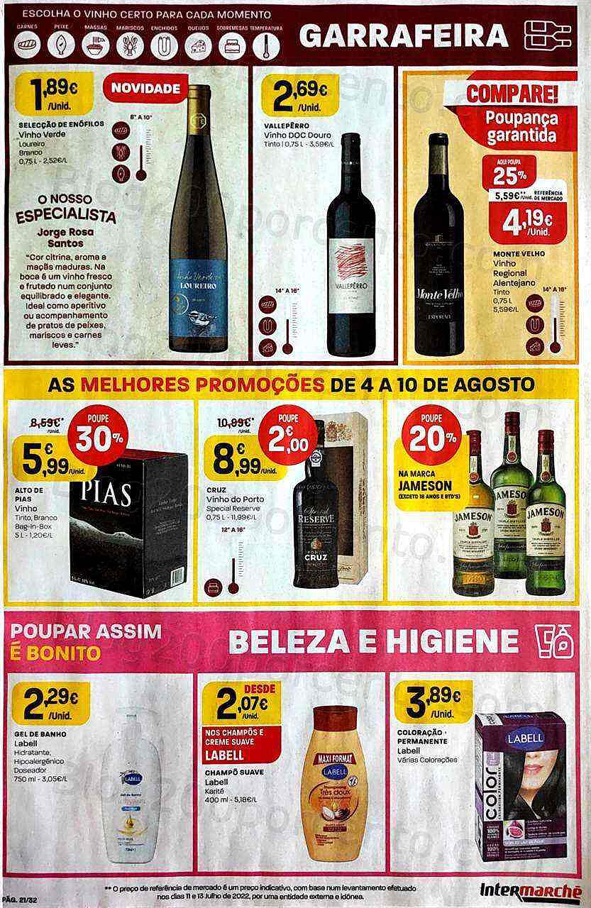 Antevisão Folheto INTERMARCHÉ Promoções de 4 agosto a 10 agosto