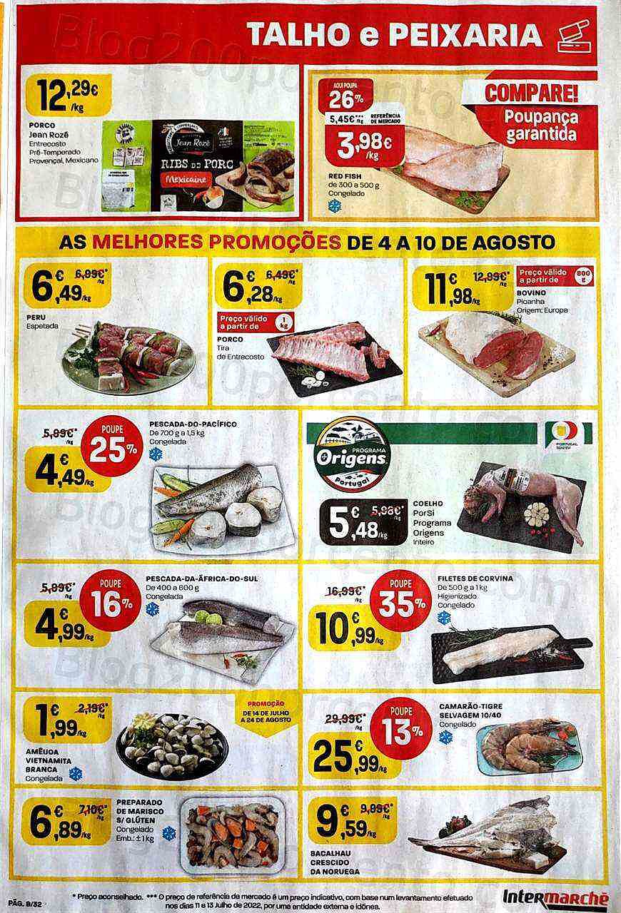 Antevisão Folheto INTERMARCHÉ Promoções de 4 agosto a 10 agosto