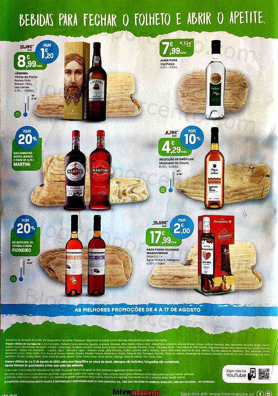 Antevisão Folheto INTERMARCHÉ Especial Vinhos e Aperitivos Promoções de 4 agosto a 17 agosto