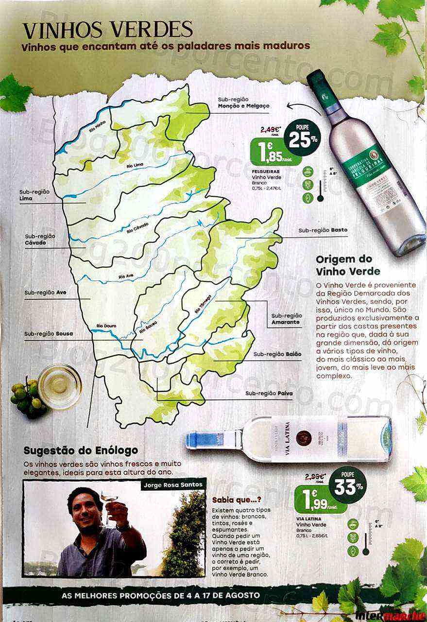 Antevisão Folheto INTERMARCHÉ Especial Vinhos e Aperitivos Promoções de 4 agosto a 17 agosto