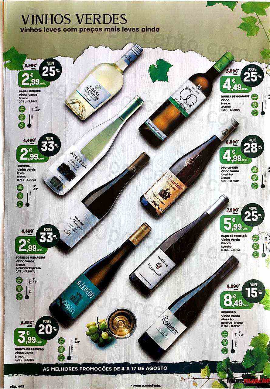 Antevisão Folheto INTERMARCHÉ Especial Vinhos e Aperitivos Promoções de 4 agosto a 17 agosto