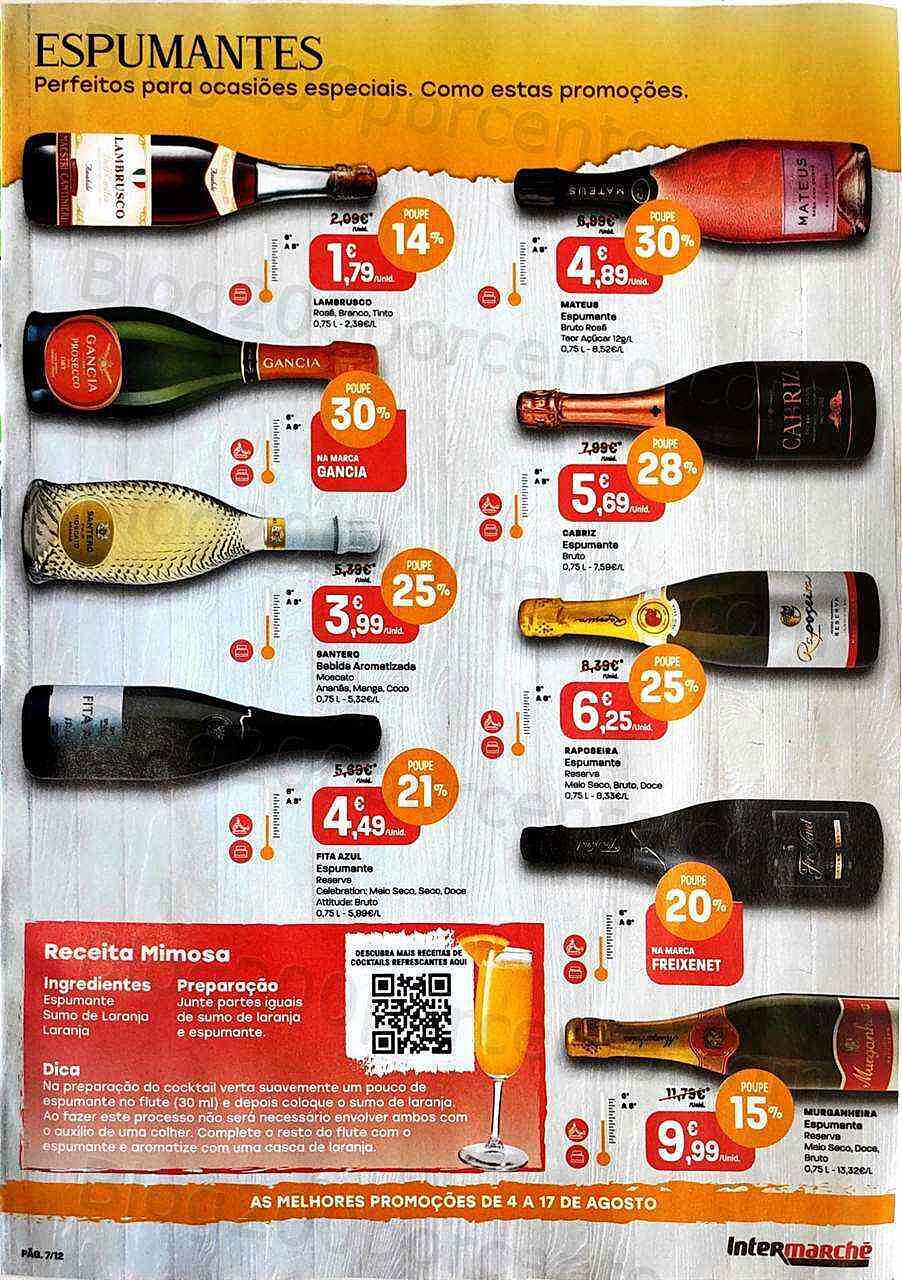 Antevisão Folheto INTERMARCHÉ Especial Vinhos e Aperitivos Promoções de 4 agosto a 17 agosto