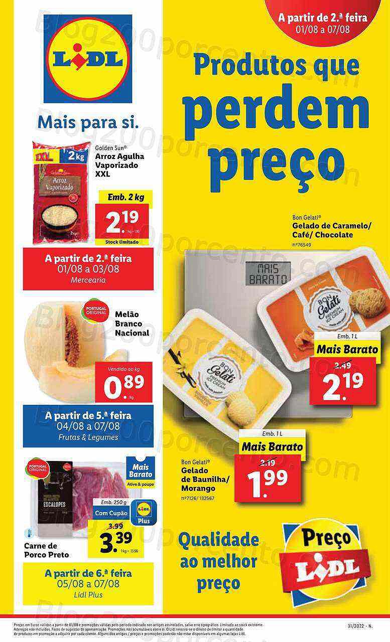 Antevisão Folheto LIDL Supermercado Promoções de 1 a 7 agosto - Versão Digital