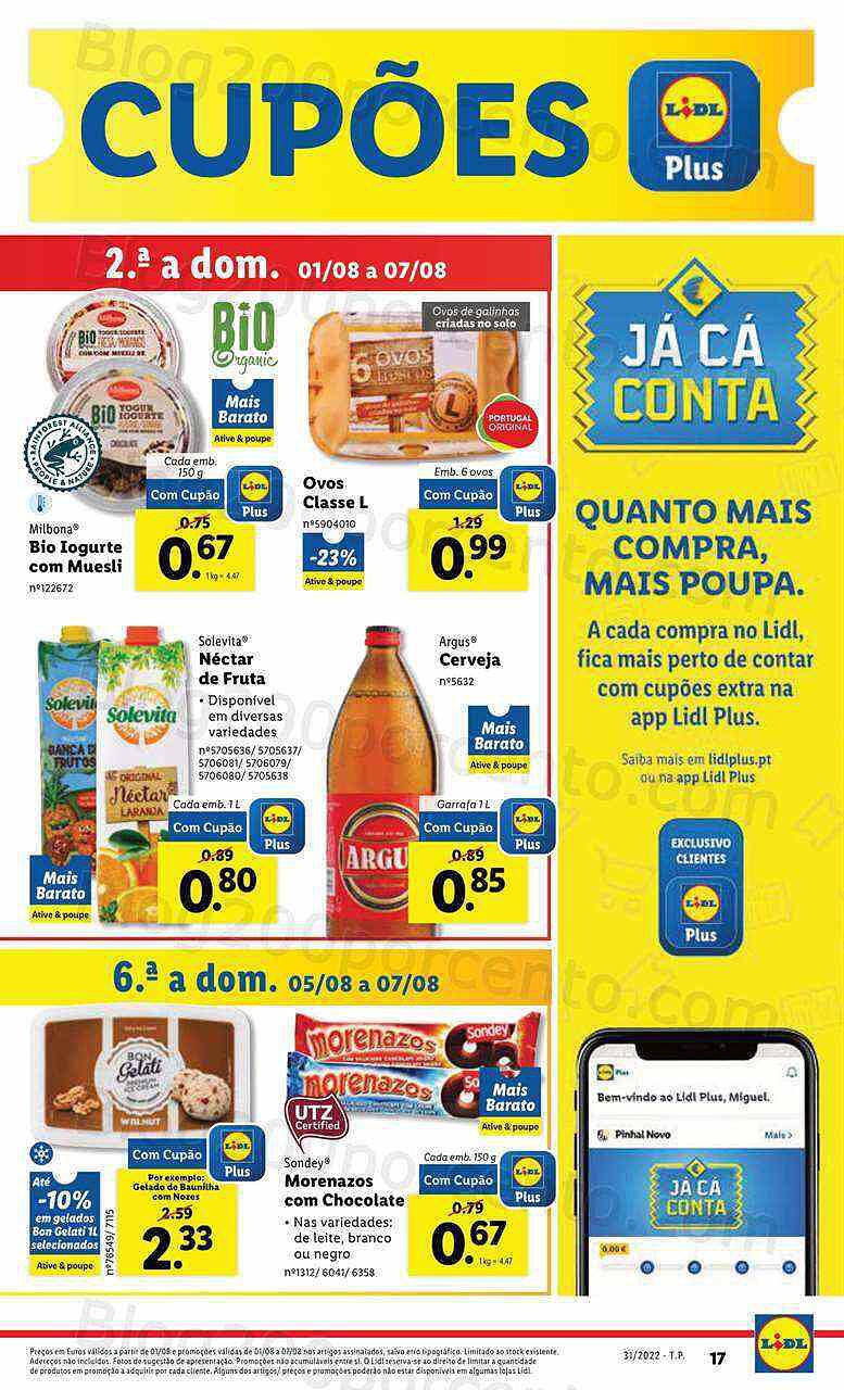 Antevisão Folheto LIDL Supermercado Promoções de 1 a 7 agosto - Versão Digital