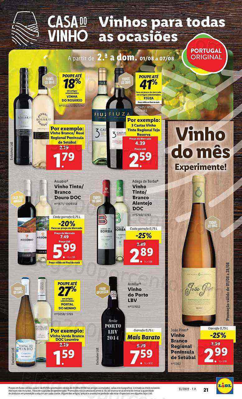 Antevisão Folheto LIDL Supermercado Promoções de 1 a 7 agosto - Versão Digital