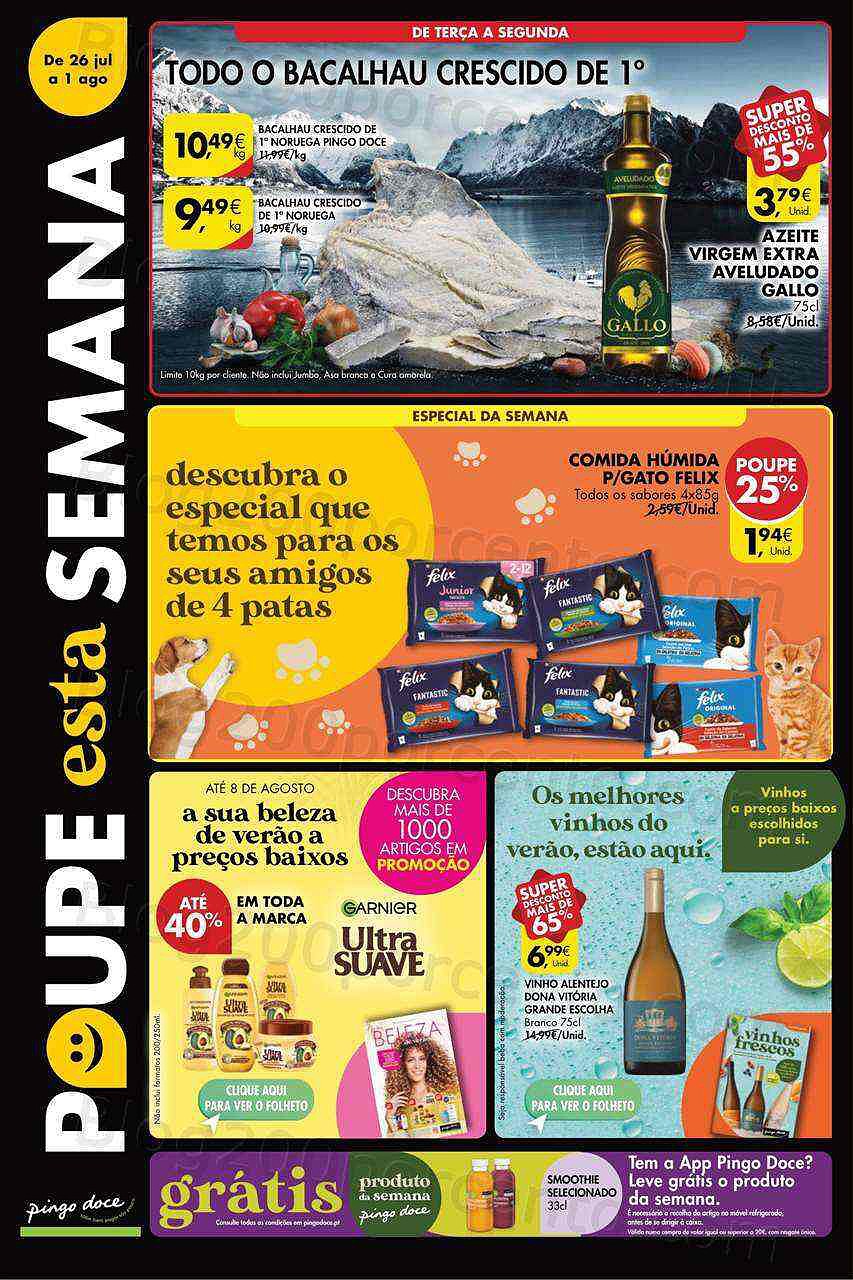 Antevisão Folheto PINGO DOCE Lojas Grandes Promoções de 26 julho a 1 agosto