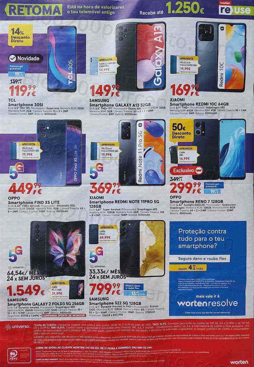 Antevisão Folheto WORTEN Alarm Week Promoções de 21 julho a 27 julho