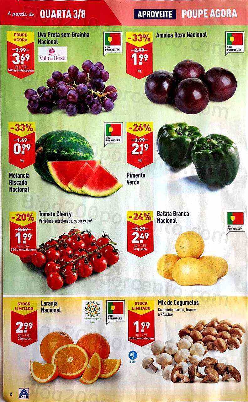 Antevisão Folheto ALDI Promoções de 3 a 9 agosto