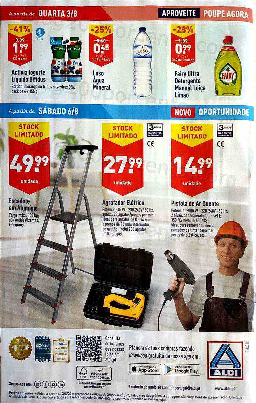 Antevisão Folheto ALDI Promoções de 3 a 9 agosto