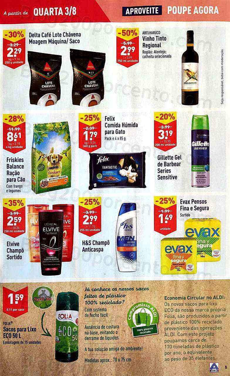 Antevisão Folheto ALDI Promoções de 3 a 9 agosto