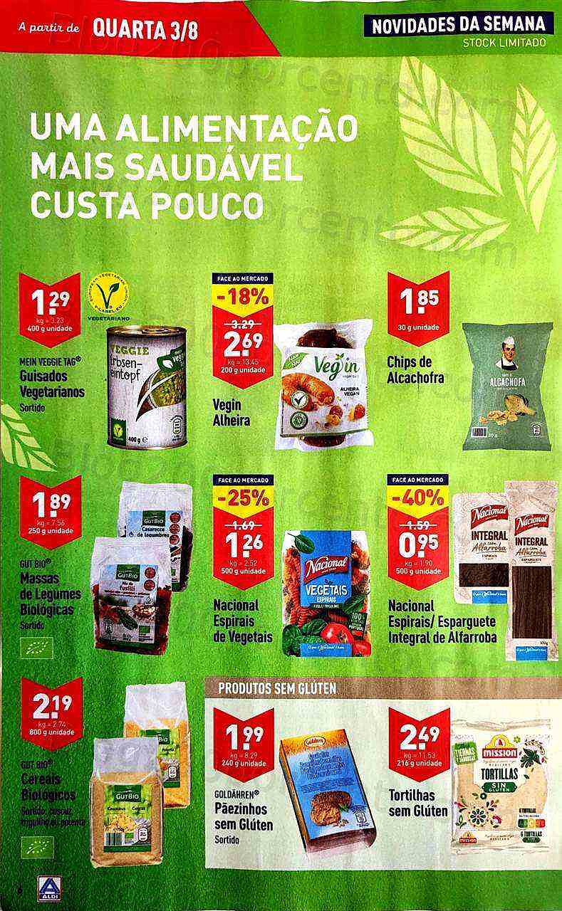 Antevisão Folheto ALDI Promoções de 3 a 9 agosto