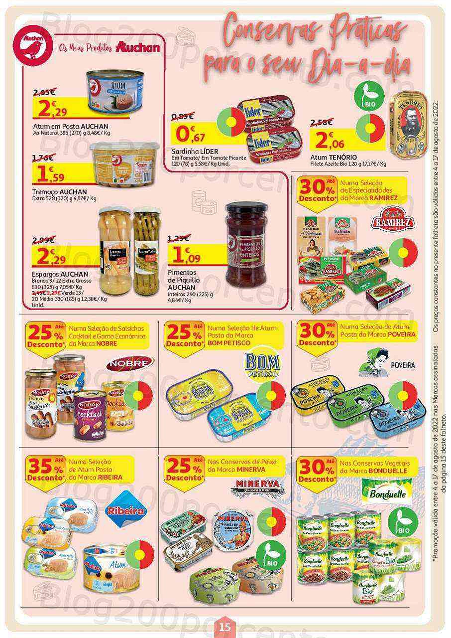 Antevisão Folheto AUCHAN Regresso às Aulas + Promoções de 4 a 17 agosto