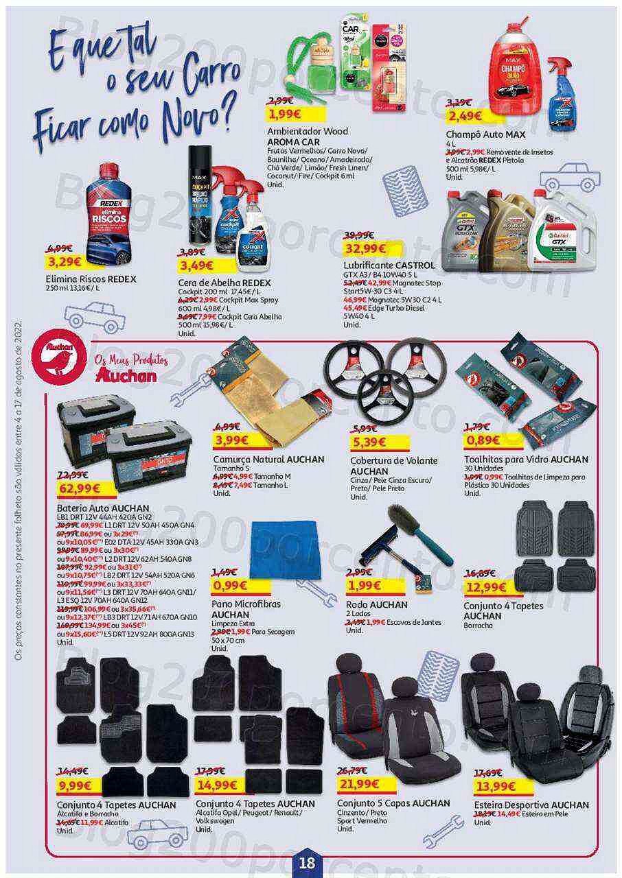 Antevisão Folheto AUCHAN Regresso às Aulas + Promoções de 4 a 17 agosto