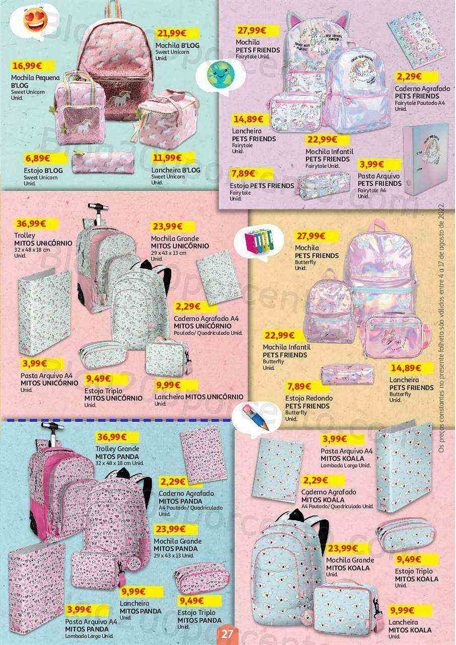 Antevisão Folheto AUCHAN Regresso às Aulas + Promoções de 4 a 17 agosto