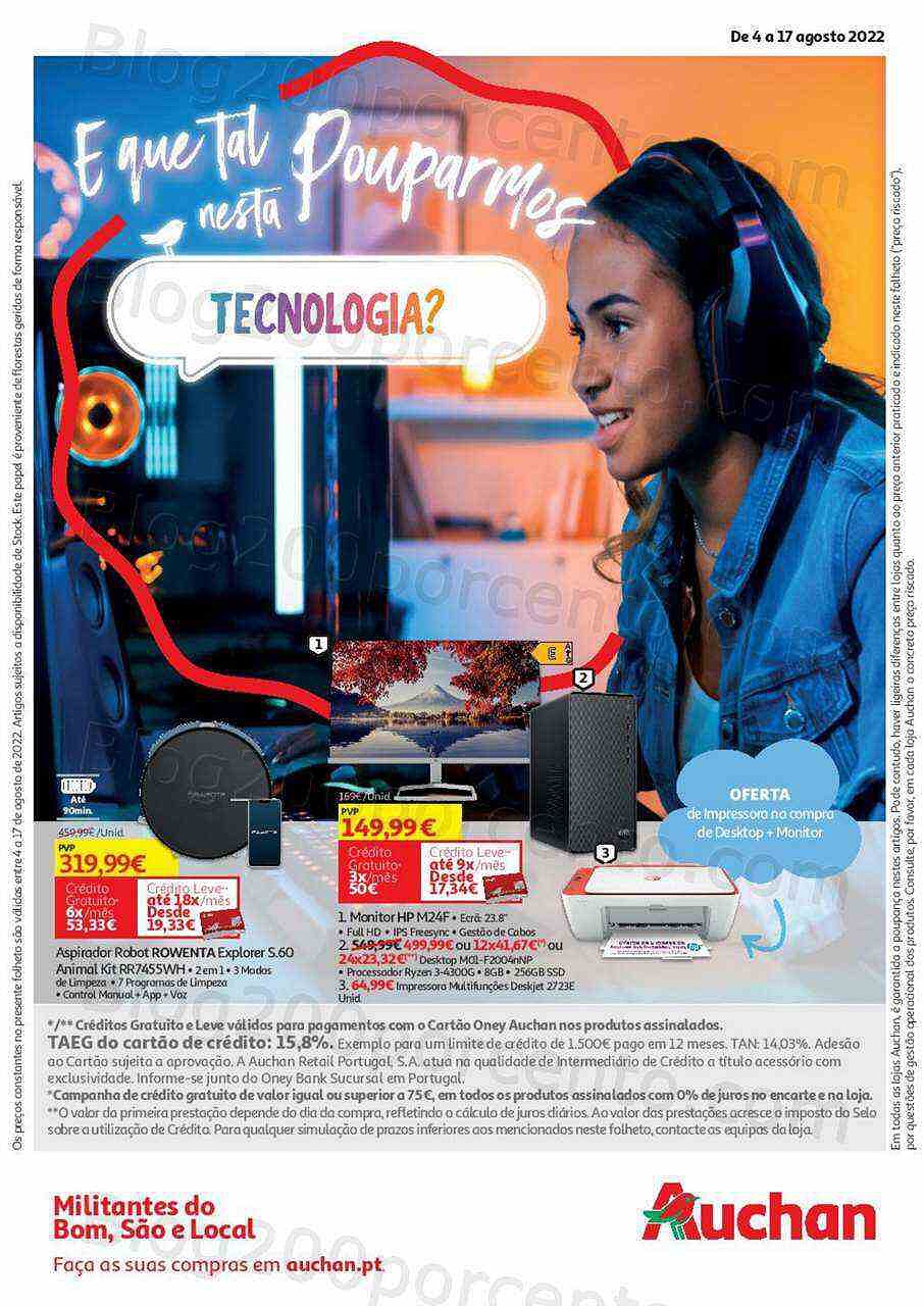 Antevisão Folheto AUCHAN Regresso às Aulas + Promoções de 4 a 17 agosto