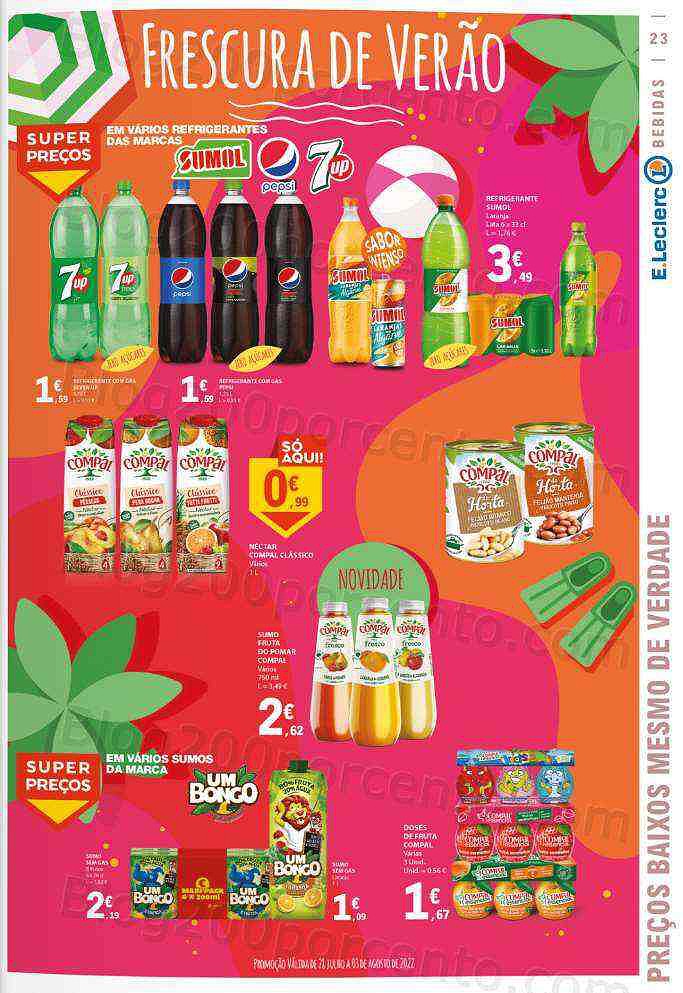 Antevisão Folheto E-LECLERC Promoções Semanais de 28 julho a 3 agosto