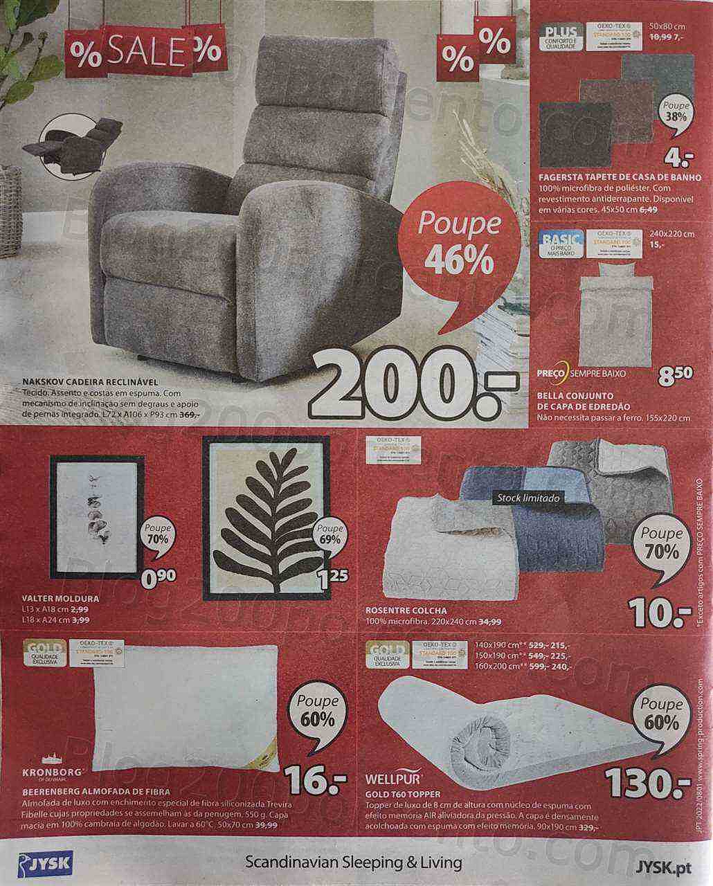 Antevisão Folheto JYSK Saldos Finais Promoções de 28 julho a 10 agosto
