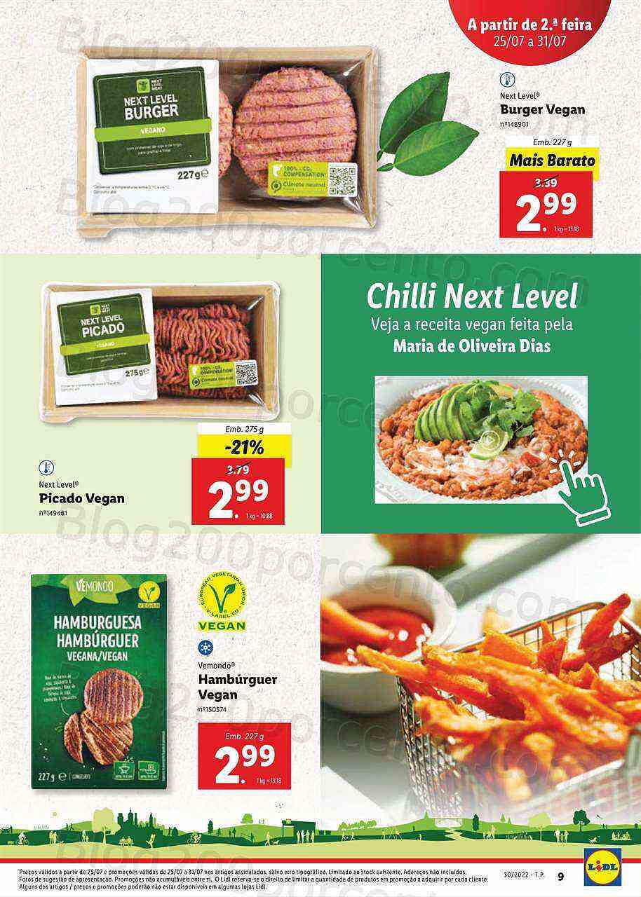 Antevisão Folheto LIDL Alimentação Alternativa Promoções de 25 a 31 julho