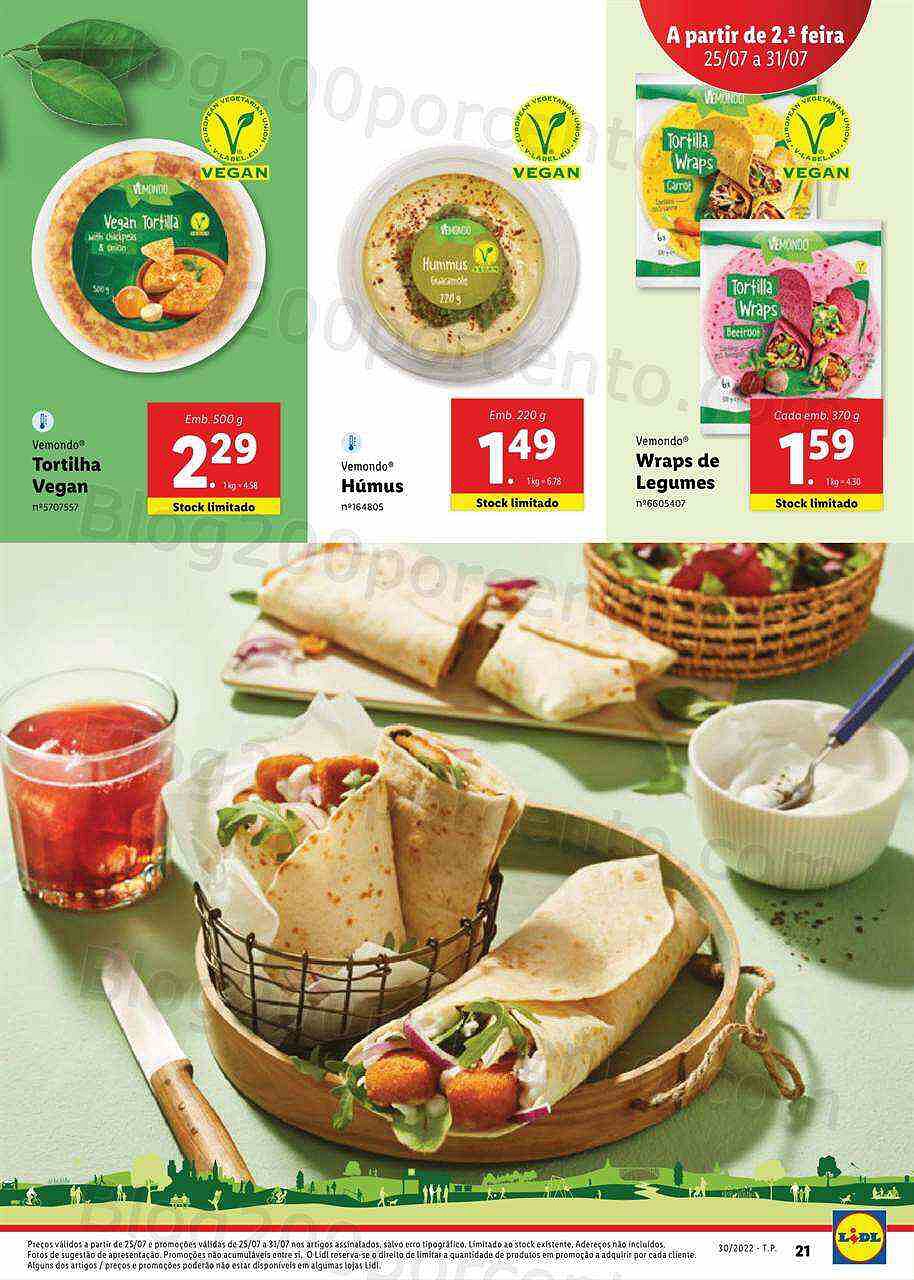 Antevisão Folheto LIDL Alimentação Alternativa Promoções de 25 a 31 julho