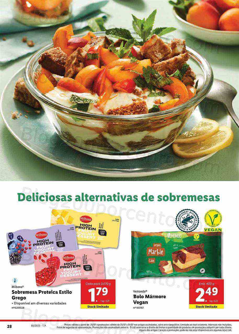Antevisão Folheto LIDL Alimentação Alternativa Promoções de 25 a 31 julho