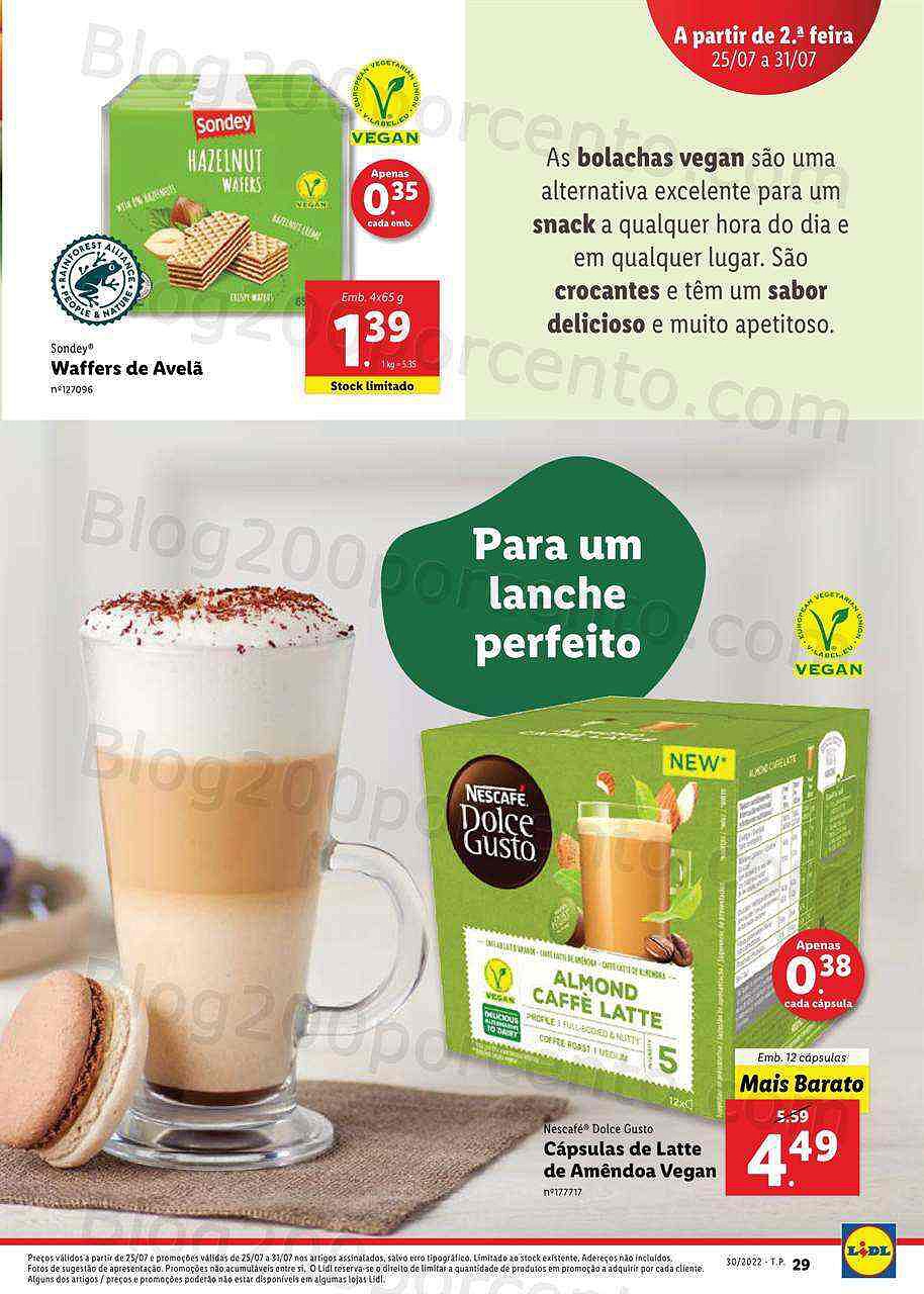 Antevisão Folheto LIDL Alimentação Alternativa Promoções de 25 a 31 julho