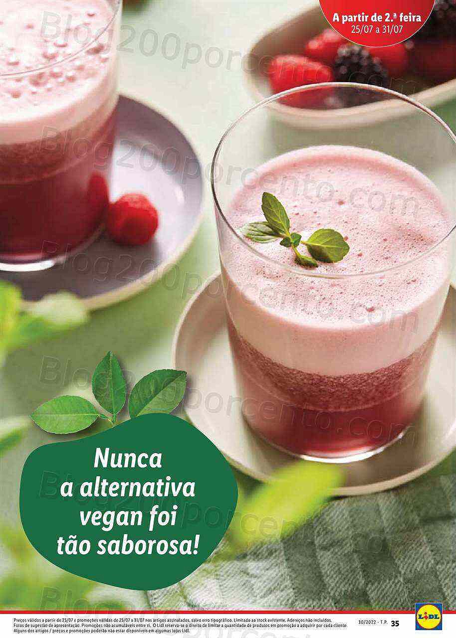 Antevisão Folheto LIDL Alimentação Alternativa Promoções de 25 a 31 julho