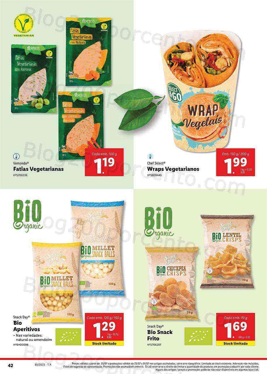 Antevisão Folheto LIDL Alimentação Alternativa Promoções de 25 a 31 julho