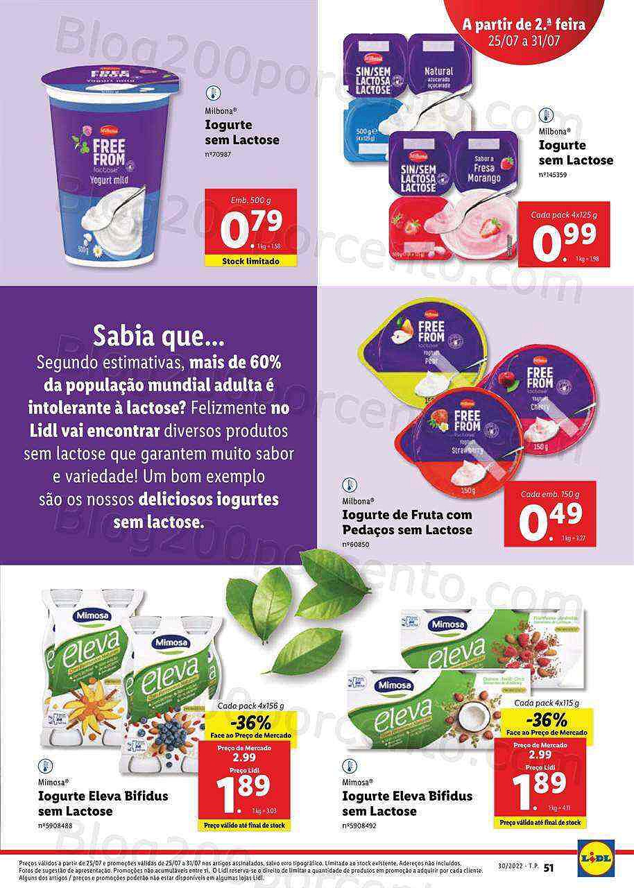 Antevisão Folheto LIDL Alimentação Alternativa Promoções de 25 a 31 julho