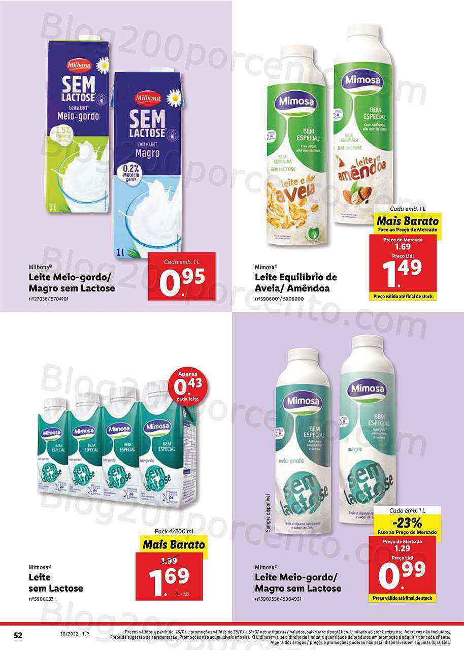 Antevisão Folheto LIDL Alimentação Alternativa Promoções de 25 a 31 julho