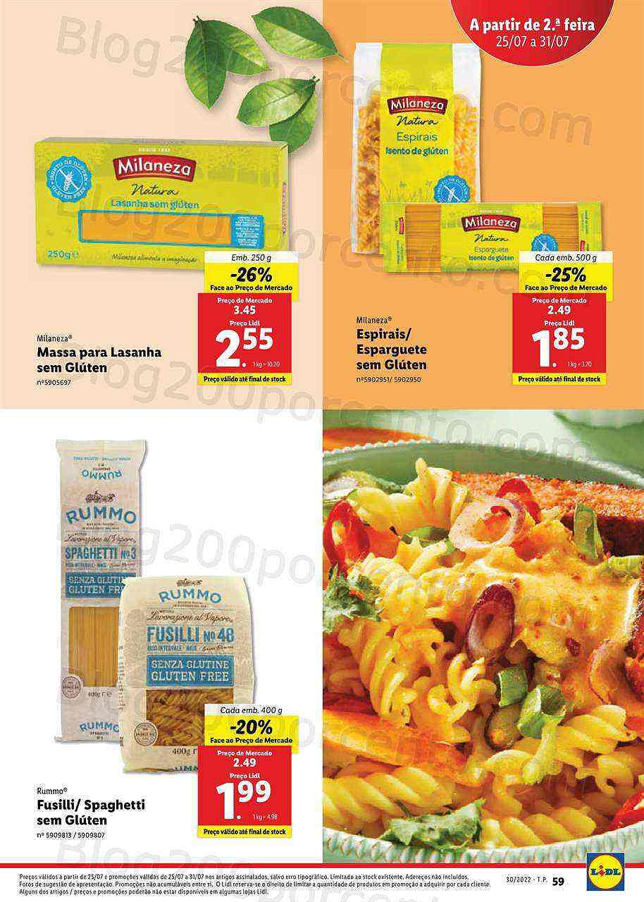 Antevisão Folheto LIDL Alimentação Alternativa Promoções de 25 a 31 julho