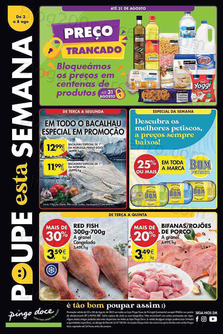 Antevisão Folheto PINGO DOCE Lojas Grandes Promoções de 2 agosto a 8 agosto