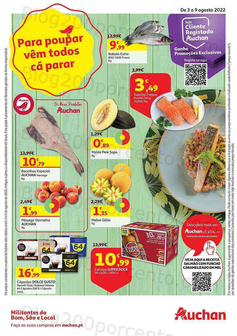 Antevisão Folheto AUCHAN Promoções Semanais de 3 agosto a 9 agosto