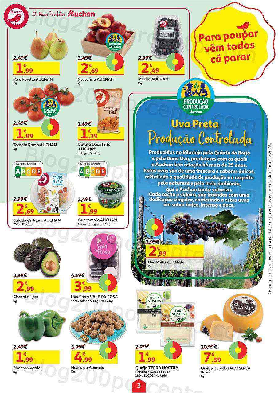 Antevisão Folheto AUCHAN Promoções Semanais de 3 agosto a 9 agosto